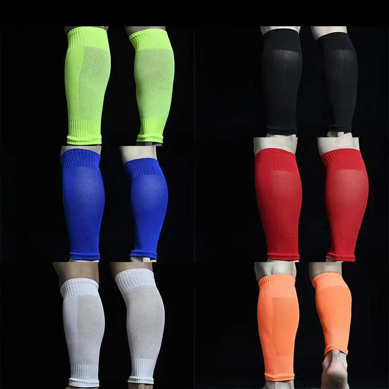 Kaus kaki sepak bola tanpa kaki desain kustom lengan kaki untuk pria lengan kaki tekanan untuk anak-anak olahraga penutup papan kaus kaki betis