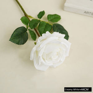 Модные разноцветные осенние розы свадебные Румяна розовые Искусственные цветы с одним стеблем искусственные красные розы - Product Image 5