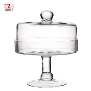 Alzata <span class=keywords><strong>per</strong></span> Torta Nuziale <span class=keywords><strong>in</strong></span> Cristallo Trasparente Fatta a Mano con Coperchio, Vendita all'Ingrosso - Product Image 2