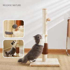 USMILEPET Nouvelles Idées de Produits Bois Sisal Gratte-Chat Géant Grattoir Arbre à Chat Gain de Place pour Grands Petits Chats d'Intérieur - Product Image 1