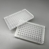 Plaque PCR semi-cadrée à 96 puits de 100 µL avec rebord surélevé, en PP de qualité médicale, stérile, pour ABI Veriti et ProFlex