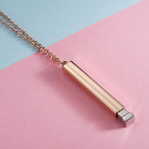 Nouveau collier personnalisé avec pendentif vertical gravable en 6 couleurs, bâtonnet vierge pour bijoux - Product Image 5