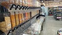 Présentoir de supermarché autoportant robuste pliable en acrylique pour aliments en vrac, bonbons, grains de café, noix, céréales – Étagère de supermarché