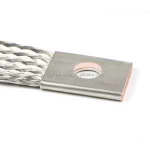 Surface étamée en forme sur mesure barres omnibus électriques non alliées Applications industrielles Équipement de <span class=keywords><strong>distribution</strong></span> d'énergie tressé en cuivre - Product Image 2