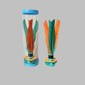 Volante de Playa <span class=keywords><strong>Jianzi</strong></span> Chino con Plumas de Pavo, 3 Capas de Goma, para Deportes al Aire Libre y Ejercicio de Pies, Personalizado - Product Image 2