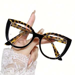 Gafas con Bloqueo de Luz Azul TR90 para Mujer, Diseño de Ojo de Gato, Montura Grande, Logotipo Personalizado, Moda 2025 - Product Image 1