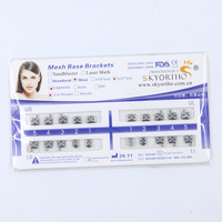 Supports orthodontiques métalliques dentaires à base de maille, kit mini standard, modèle de supports dentaires pour appareils dentaires