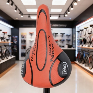 Sillín de <span class=keywords><strong>bicicleta</strong></span> de carretera impermeable PU Superficie suave a prueba de golpes <span class=keywords><strong>asiento</strong></span> de <span class=keywords><strong>bicicleta</strong></span> redondo aerodinámico reflectante MTB sillín - Product Image 2
