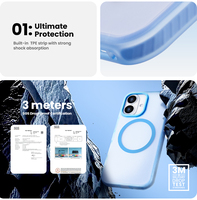Coque de téléphone C&T Beauty Shield transparente magnétique antichoc en TPU PC TPE, design 3-en-1 pour 17/16/15/14/13/12/11 Pro Max
