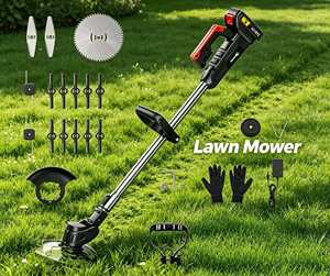 Tondeuse autoportée industrielle 21V à batterie au lithium, largeur de coupe 50 cm, multifonctionnelle pour jardin domestique et désherbage - Product Image 3