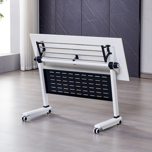 Mesa de reunión plegable moderna, mesa de entrenamiento plegable, mesa de conferencia abatible Modular para oficina y escuela para sala de reuniones - Product Image 3