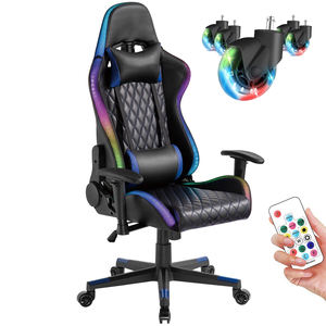 เก้าอี้เกมมิ่ง RGB แบบไวรัล พร้อมฐานไฟ LED เย็นตา ซิงค์เสียงได้ สำหรับเกมเมอร์และผู้สร้างสรรค์คอนเทนต์ - Product Image 1