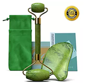 Rullo di lifting facciale massaggiatore di bellezza massaggio viso Anti invecchiamento strumenti per la cura della pelle rulli di giada - Product Image 1