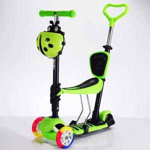 Patinete Infantil 5 en 1 con Asiento de Altura Ajustable para Niños de 2 a 4 Años, Color Morado - Product Image 2