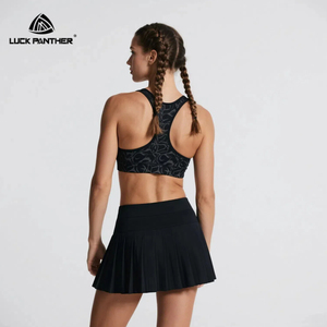 Luckpanther logotipo personalizado tenis faldas atléticas clásico de dos piezas transpirable Golf entrenamiento conjunto Fitness Yoga falda desgaste para mujeres - Product Image 3