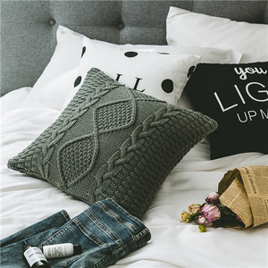 Super Soft Cushion <strong>Cover</strong> 45*45 Cozy Twist Delicate Knitted Bed Pillow Case Nordic <strong>Sofa</strong> Home Decorative <strong>Throw</strong> Pillow <strong>Cover</strong> Dy - Product Image 5
