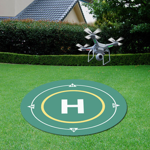 Drone Landing Pad Crystal Velvet <b>Round</b> Non Slip Mat For Outdoor Use - Product Image 2