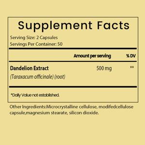 Capsules d'extrait de pissenlit OEM ODM pour favoriser la santé du foie et des reins, soutenir le système immunitaire, complément énergétique, racine de pissenlit, végétalien - Product Image 2