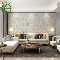 Papier peint mural floral chinois traditionnel personnalisé et imperméable pour chambre à coucher, hôtel, villa, salon, design d'intérieur