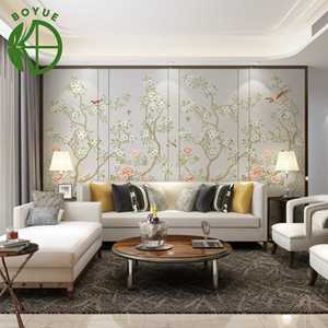 Papel Tapiz Mural Floral Chino Tradicional Impermeable Personalizado para Dormitorio, Hotel, Villa, Sala de Estar, Diseño de Interiores - Product Image 1
