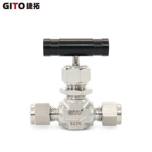Single-Handle Stainless Steel 3000PSI Compression Fitting NI Integrated <b>Valve</b> Cap Forged Gas <b>Needle</b> <b>Valve</b> for Water Media - Product Image 2