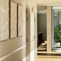 Portes intérieures rondes en bois sur mesure Senger Wholesale avec arche supérieure, portes à feuille intégrée, portes intérieures cintrées pour chambre et entrée de villa