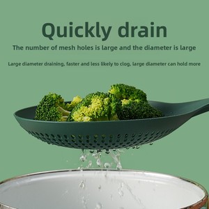 1 Pc Large Capacity <b>Plastic</b> PP Disposable High Temperature Resistant Spoon Withstand Hung Dumplings Leaking <b>Net</b> Not Easy Deform - Product Image 3