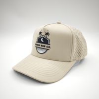 Casquettes imperméables à 5 panneaux personnalisables avec votre propre logo pour hommes, broderie perforée au laser, casquette de baseball de performance, casquette de camionneur