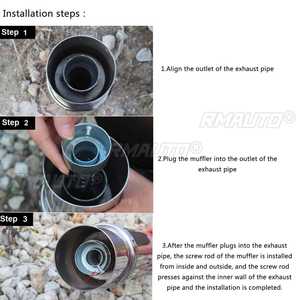 Silencieux d'échappement réglable pour moto avec DB Killer, éliminateur de bruit, 35mm/42mm/45mm/48mm/60mm, avec baffle - Product Image 6