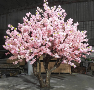 Arbre de fleurs de cerisier artificiel haut de gamme grand arbre à souhaits décoration extérieure intérieure de Style japonais pour hôtels fenêtres tapis de porte - Product Image 1