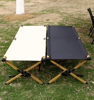 Table d'entraînement en alliage d'aluminium et tissu en acier inoxydable pour l'extérieur Lit de camping pliant portable avec design tactique