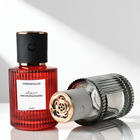 Bouteille diffuseur d'huiles essentielles vide de 120 ml rouge colorée, fournie par l'usine, pour salon, chambre, voiture, bouteille d'encens