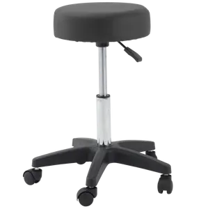 เก้าอี้กลมสำหรับโต๊ะหมอลูกล้อสีดำห้าตัวเก้าอี้ทำงาน