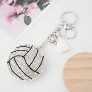 <b>Custom</b> Sports <b>Keychain</b> Supplier - OEM Diamond Baseball/Volleyball Keyring for Team Merchandise Promotional Tassel Charm - Product Image 3