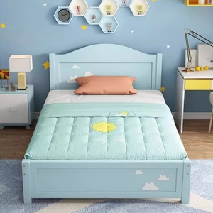 Lit simple pour enfants, style dessin animé célèbre sur Internet, en bois massif, économique, avec bord large, pliable, avec tiroir, moderne, pour <span class=keywords><strong>chambre</strong></span> d'enfant, garçon ou fille, princesse - Product Image 4