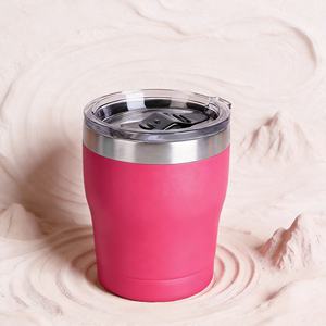 <span class=keywords><strong>Mug</strong></span> de voyage rose portable de 10 oz avec design isolé pour la voiture, la maison, le bureau et les trajets quotidiens - Product Image 6