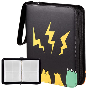 Classeur de cartes à collectionner à 4 poches pour cartes pokémon, <span class=keywords><strong>livre</strong></span> de Collection d'albums de cartes de visite avec 400 poches - Product Image 1