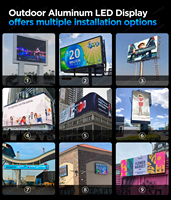 UHLED Led Billboard Dış Mekan Reklam Panosu Harici Led Ekran Tam Alüminyum Kabin IP66 960x960mm Otoyol Kenarı Reklam Panosu için
