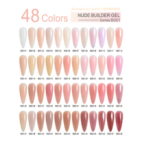Vernis à ongles UV en gel ODM/OEM personnalisé en gros, extension de construction, 48 couleurs, longue tenue, pour salon et DIY, style français