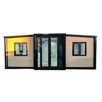 Maison conteneur extensible de 20 pieds, 2 chambres, maison modulaire préfabriquée, maison pliable portable, maison miniature moderne, prête à être installée