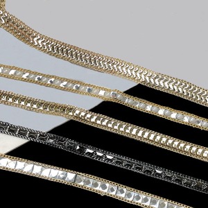 slim fit dress slacks 1920's Black Flapper Dress with Silver and Gold Beaded Fringe main image 1
