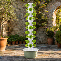 Kit de tour aéroponique à 10 niveaux avec réservoir de 30L - Système de jardin vertical avec 40 sites pour plantes et pompe submersible