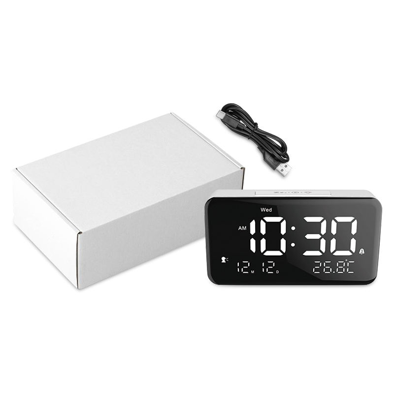 Desk LED Countdown Timer Loud Voice Alarm & Vibration Hourly Telling Time Snooze Alarm Clock Digital Talking Clock