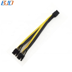 <span class=keywords><strong>สาย</strong></span>ไฟ PCI-E <span class=keywords><strong>8</strong></span> พิน ตัวเมีย เป็น 2 * <span class=keywords><strong>8</strong></span> พิน 6+2 พิน ตัวผู้ สำหรับ<span class=keywords><strong>การ์ด</strong></span><span class=keywords><strong>จอ</strong></span> GPU ขนาด 18AWG ยาว 20 ซม. มีสินค้าในสต็อก - Product Image 6