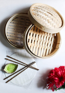 Vaporizador de bambú hecho a mano, prémium, Dim Sum, dumplings y Bao, vaporizadores de alimentos chinos, cestas de vapor para <span class=keywords><strong>arroz</strong></span>, verduras, carne y pescado - Product Image 3