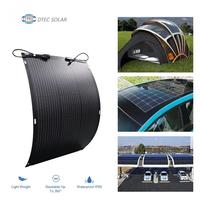 200w/210w Watts 18v monocristallin couche mince Flexible photovoltaïque noir complet Etfe 12v balcon panneaux solaires système 800w Kits