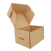 Boîtes d'expédition en carton kraft naturel pour emballage en vrac, simples, pour l'expédition d'équipements de laboratoire, vente en gros, boîtes postales industrielles standard ondulées