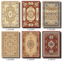 Tapis tissé Wilton classique à motif floral, fabriqué à la machine, rectangulaire, à poils moyens, antidérapant, résistant au feu, écologique, pour usage domestique