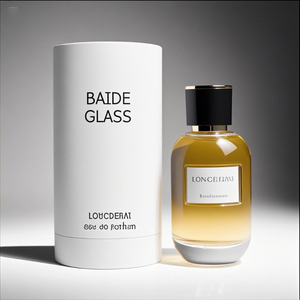 Wholesale New Arrival Clear Perfume Spray <b>Bottle</b> Empty Crimp 100ml Glass Round Perfume <b>Bottle</b> with Tube Box - Product Image 5
