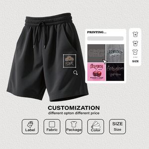 Pantalones Cortos Personalizados para Hombre RQ, Estilo Retro Americano, Efecto Desgastado, Transpirables, Elásticos, Cintura Media, 100% Algodón, Impermeables, Casuales - Product Image 5